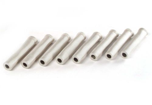 Dei 010502 spark plug boot protectors protect-a-boot 6&#034; silver set of 8