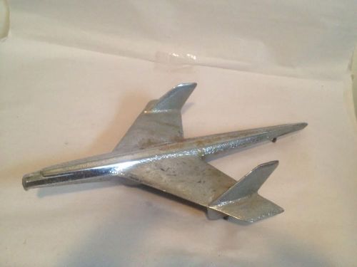 Vintage 1955 chevy bel air front hood ornament - jet plane