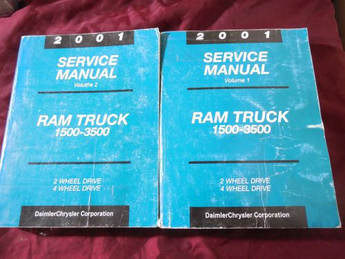 2001 dodge ram 1500 2500 3500 truck oem service shop manual 2-volume set