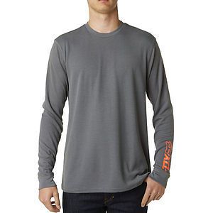Fox racing scraper mens long sleeve thermal tech t-shirt graphite/gray md
