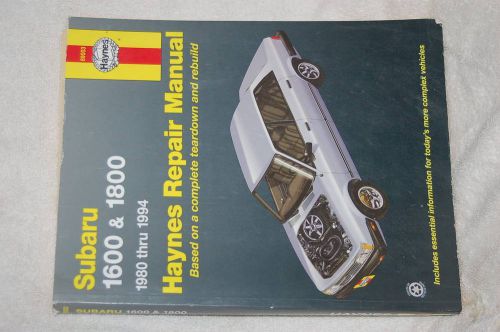 New haynes repair manual subaru 1600 &amp; 1800    1980 thru 1994
