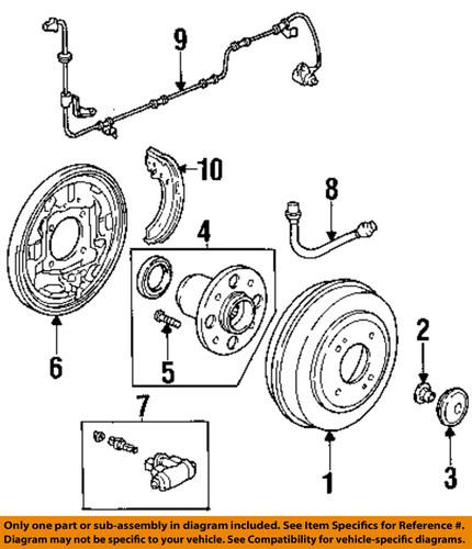 Honda oem 43300-s5a-003 rear brake wheel cylinder/drum brake wheel cylinder