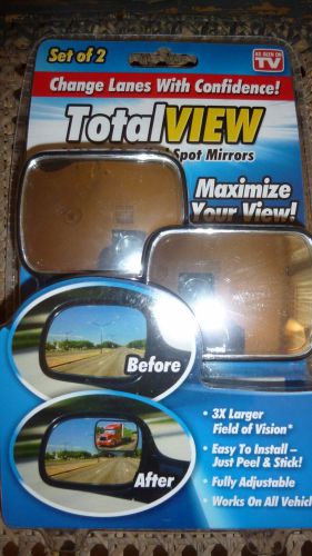 Total view adjustable blind spot mirrors set of 2