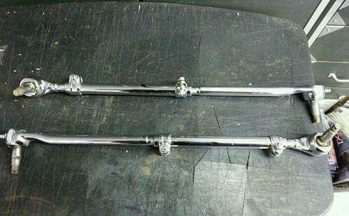 1958-1964 chevy impala chrome steering rod set ss convertible  409 283 327