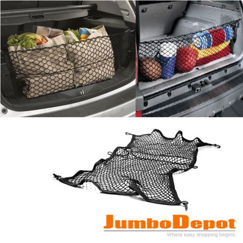 1x black cargo luggage nylon rear trunk mesh w/4 hooks for honda crv 12 13 14 15