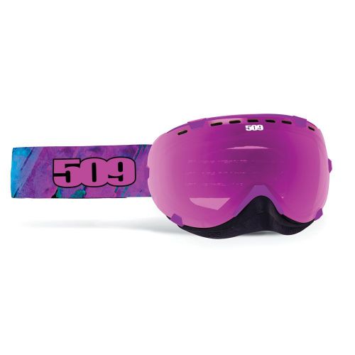 509 aviator goggles - aura -pink mirror rose tint lens -snowmobile -ski-new
