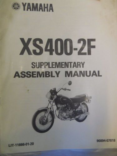 Yamaha xs400-2f assembly manual