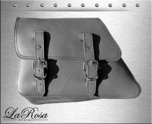 1982-2003 la rosa gray leather harley sportster 1200 883 left mount saddle bag