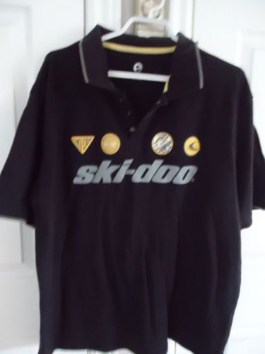 Ski-doo black bombardier  polo mechanic  bpr xl  shirt