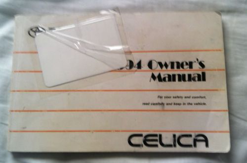 1994 toyota celica owner&#039;s manual