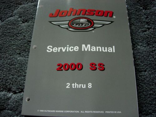 Johnson outboard service manual - 2000 ss 2hp thru 8hp pn 787066