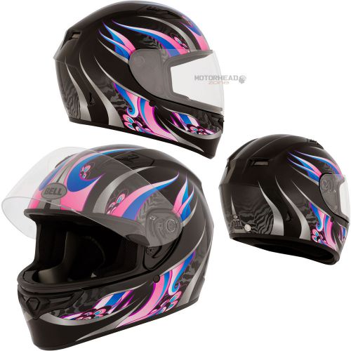 Bell helmet qualifier coalition black pink/blue glossy xsmall motorcycle