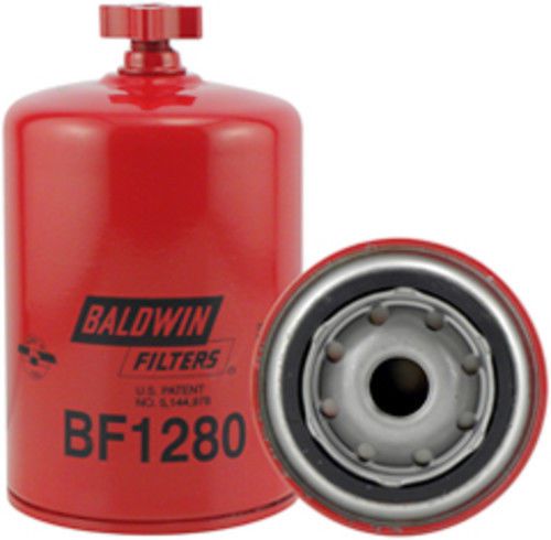 New baldwin bf1280 fuel filter - auto trans filter - spin on w/drain- case of 12