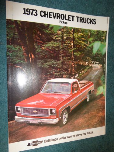 1973 chevrolet pickup sales brochure / original 18 page dealership catalog