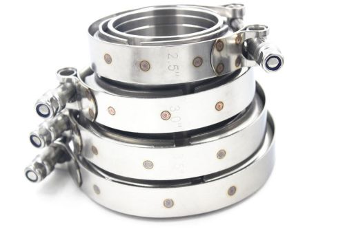 Band clamp flange kit (stainless steel 201) for  turbo exhaust downpipe 3.5&#034; v