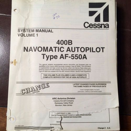 Cessna arc navomatic 400b system manual for af-550a