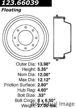 Centric parts 123.66039 brake drum