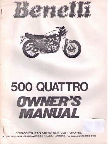 Benelli 500 quattroowners manual