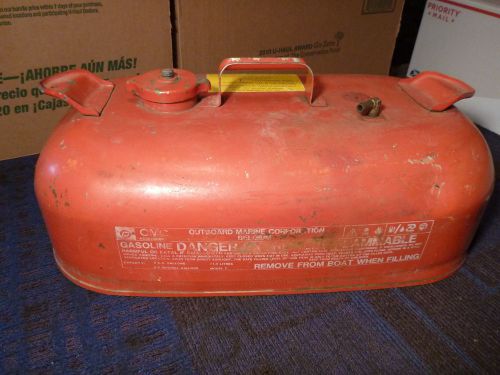 Vintage 3 gallon omc boat outboard motor gas fuel tank johnson evinrude