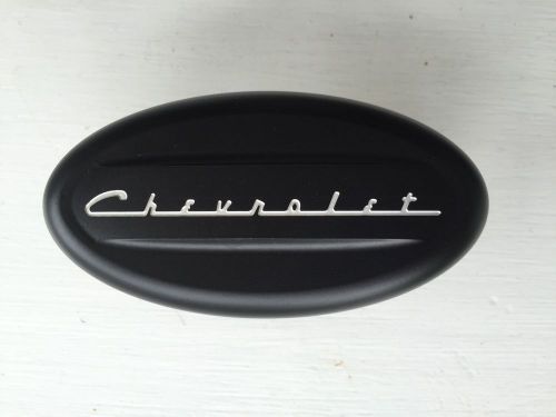 Billet specialties chevrolet logo oval push-in black breather pcv p/n blk20923