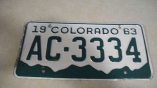 1963 colorado license plate