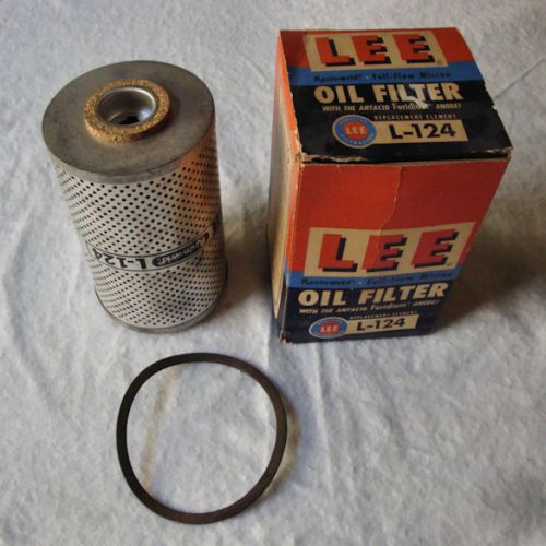 Lee oil filter l-124 in original box ~general motors cars &amp; trucks 1955-1960