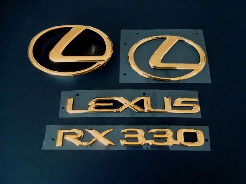 2006 lexus rx 330 24kt gold emblem kit - new parts