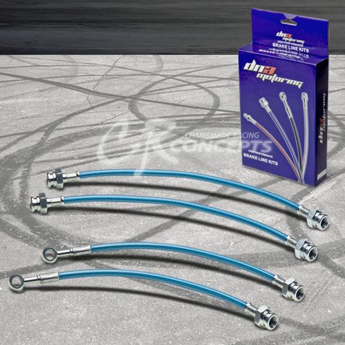For bmw m5/m6 745i/750i front/rear blue stainless type brake line/hose pvc coat