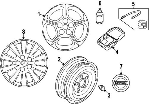 Nissan 403153nf0b genuine oem wheel cover