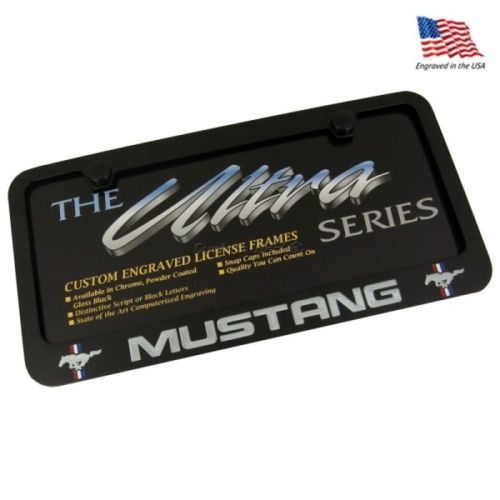 Ford mustang black license plate frame - new!