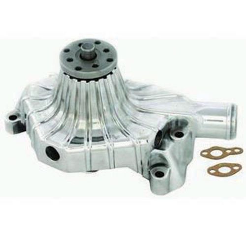 Rpc r6917 polished finned alum&#034;short&#034;55-68 sbc water pump