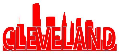 Cleveland skyline decal sticker cle red vinyl indians cavaliers browns 440 216