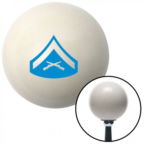 Blue 02 lance corporal ivory shift knob with 16mm x 1.5 insert classic sbc