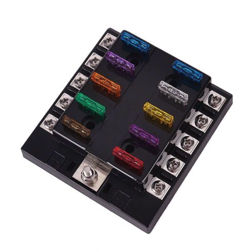 Mmdex fuse box holder fuse blocks terminal bar kit 10 way terminals circuit c...