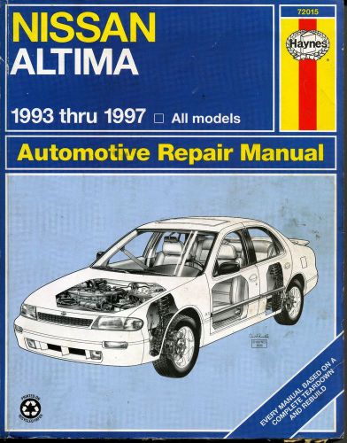 Haynes auto repair manual  nissan altima 1993 through 1997