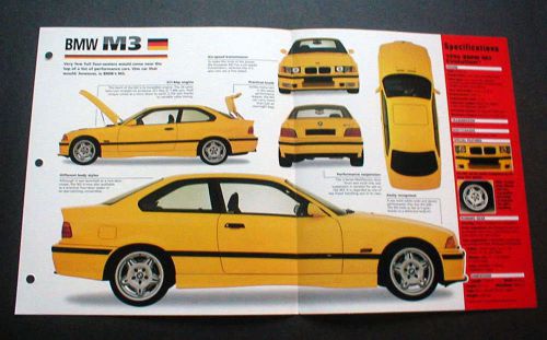 1996 bmw m3 evolution sedan unique imp brochure &#039;96