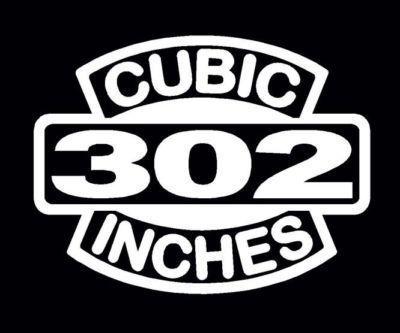 2 v8 302 cubic inches engine decal set 302 ci emblem stickers