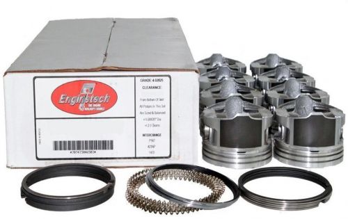 Enginetech piston &amp; ring kit 99-04 chevy 5.3l v8 vortec hypereutectic  pistons