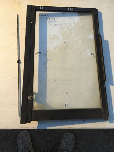 &#034;77&#034;steury windshield, front, center with hinge pin and hinge spacers