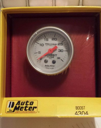 Auto meter 4304 ultra-lite series gauge  2&#034; boost (0 - 35 psi)  mechanical