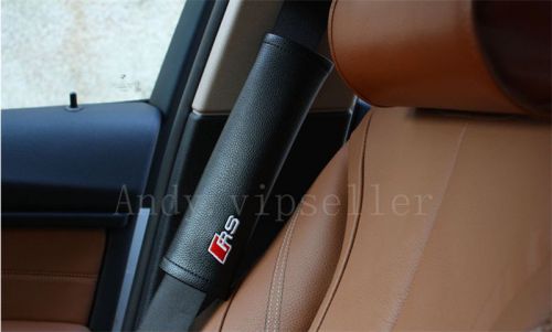 2pcs car rs high quality black best leather auto seat belt cushion shoulder pads