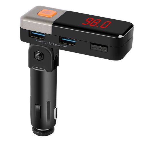 6 in 1 dual usb bluetooth car kit fm transmitter radio mp3 player charger &amp; aux