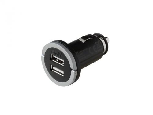 Genuine bmw dual usb charger in-car iphone ipad 2 port for cigarette lighter new