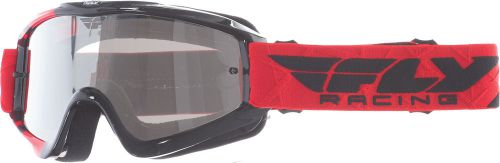 Fly racing 37-3020 zone goggle red/black w/ clear/flash chrome lens