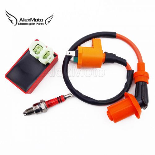 Racing ignition coil cdi spark plug a7tc for gy6 50cc 125cc 150cc moped scooter