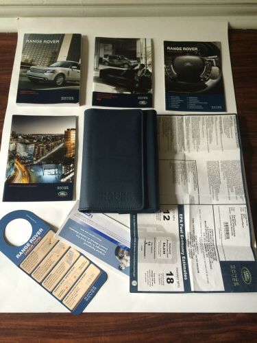 2012 land rover range rover  driver&#039;s owner manual with a case and sticker