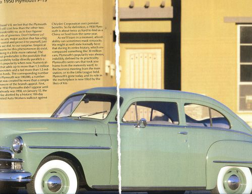 1950 plymouth p-19 fastback 6 page color article