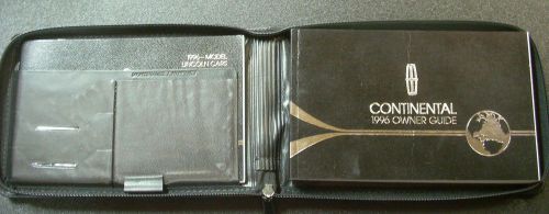 1996 96 lincoln continental owners manual guide with embossed zippered case