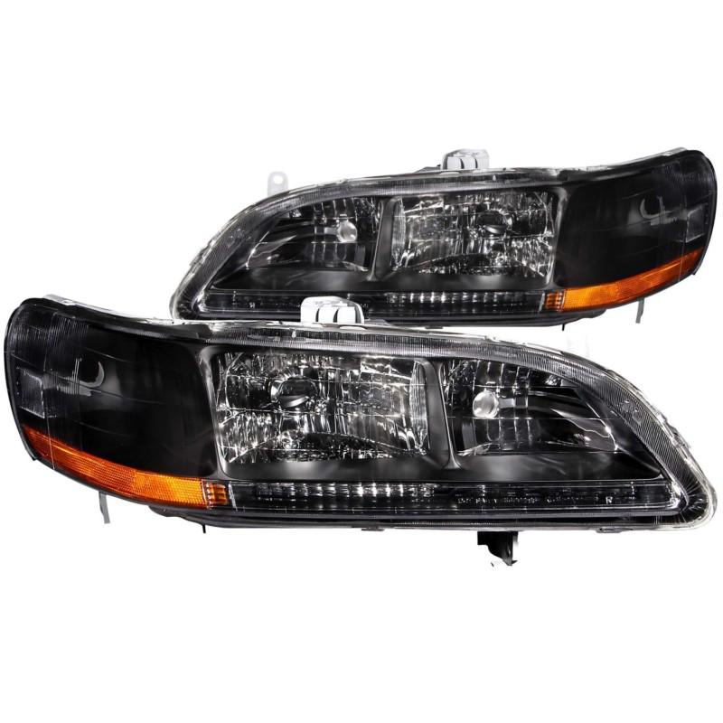 Anzo usa 121052 headlight assembly clear lens amber reflector pair black