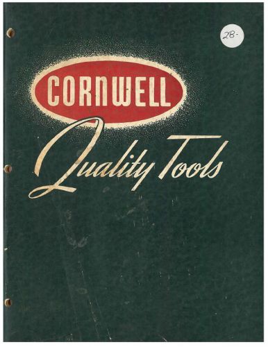 Antique 40&#039;s-1952 cornwell chevy ford general auto tools manual catalog 28
